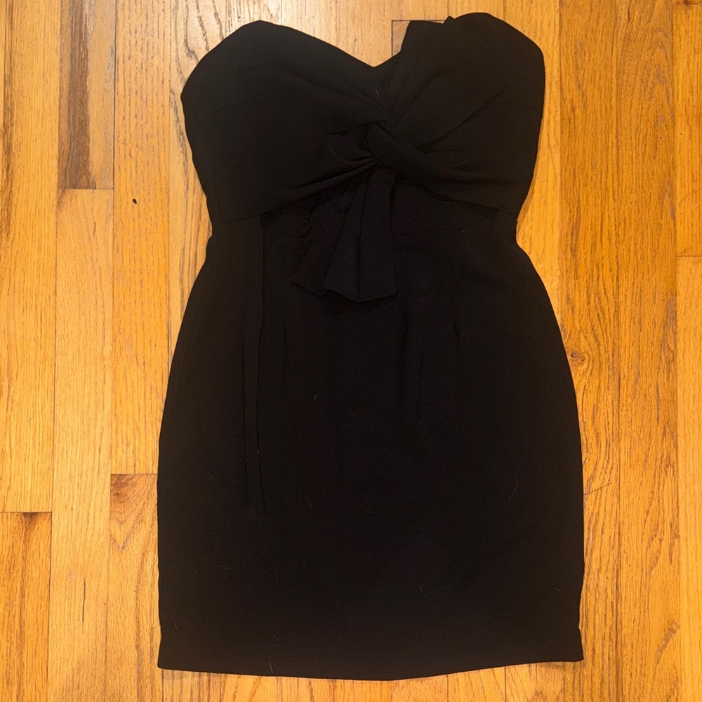 Lush Black Strapless Mini Dress
